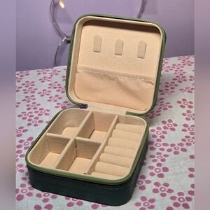 Green and Cream Jewelry Travel Case - Will Come With FREE Goodies!!!